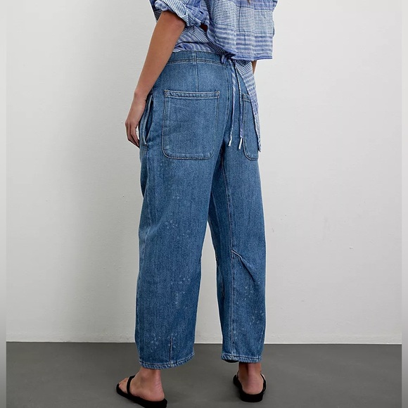 FREE PEOPLE Osaka Barrel Jeans Calypso Splattered - Picture 5 of 8